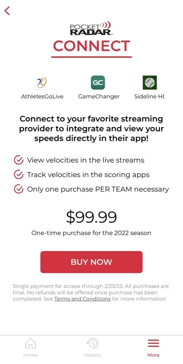 Pocket Radar paywall screen