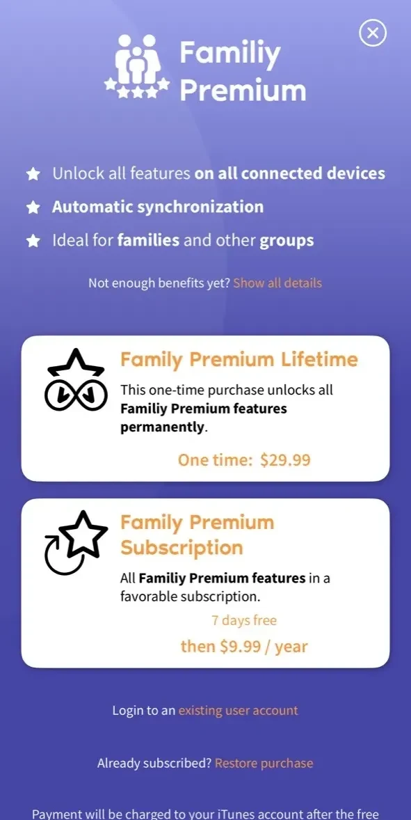 Pockey paywall screen