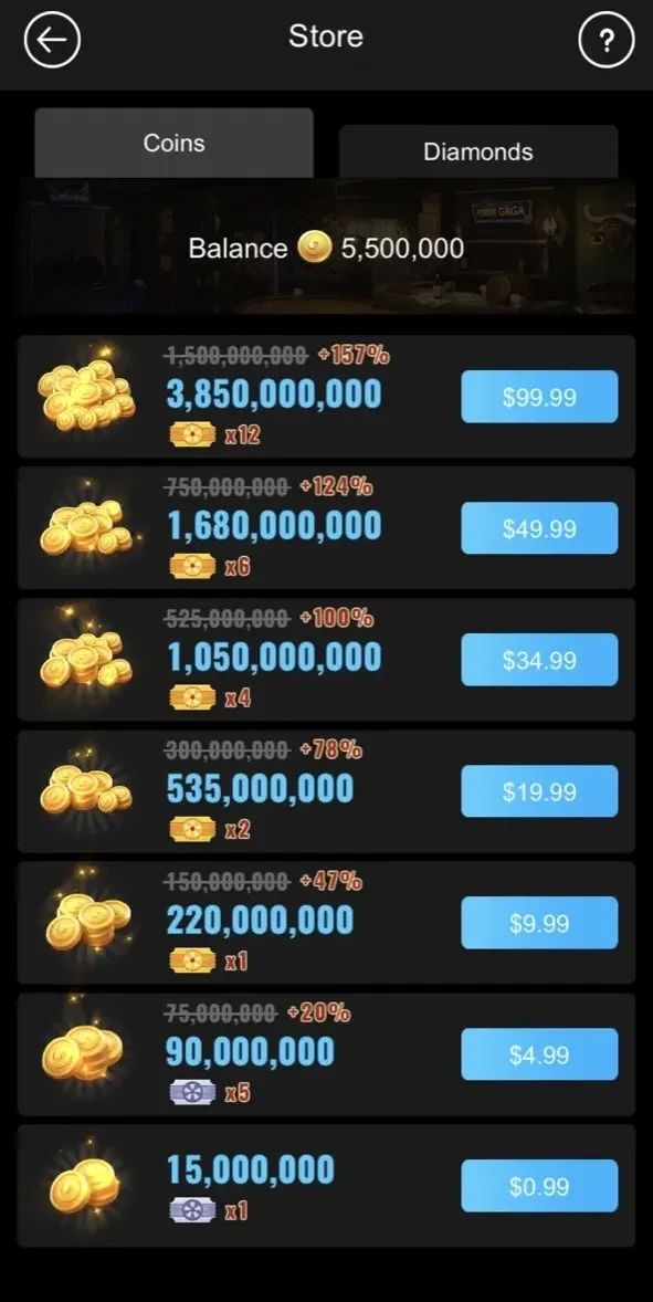 PokerGaga paywall screen