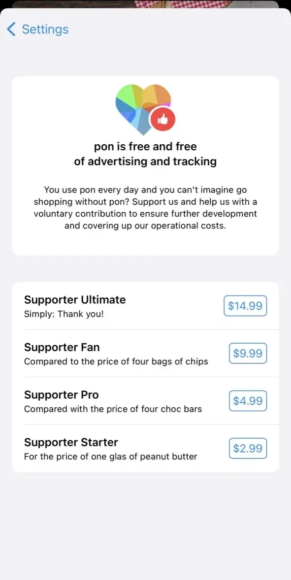 pon paywall screen