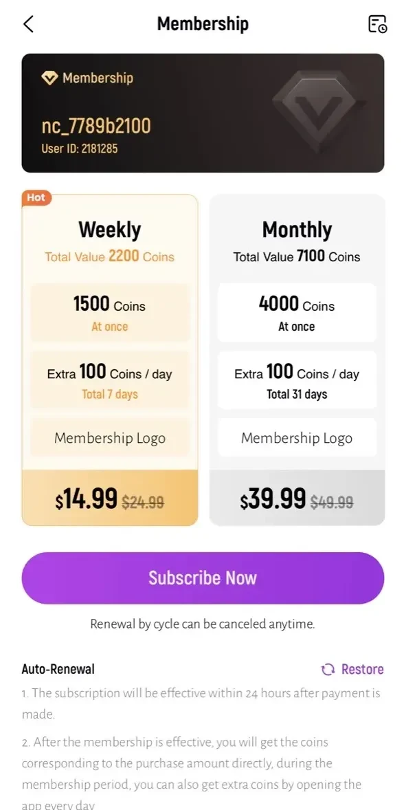 PopFic paywall screen
