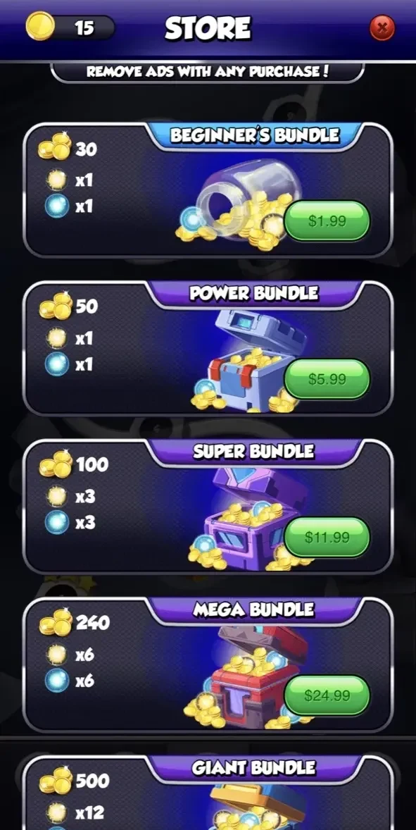 Power Pop Bubble Shooter Mania paywall screen