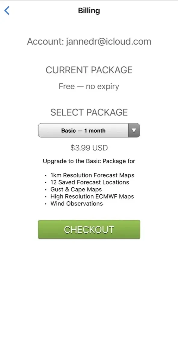 PredictWind paywall screen