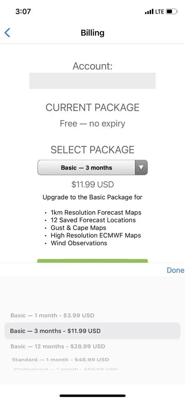 PredictWind paywall screen