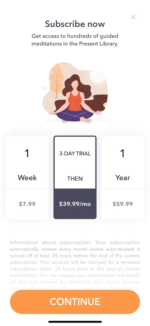 Present paywall screen