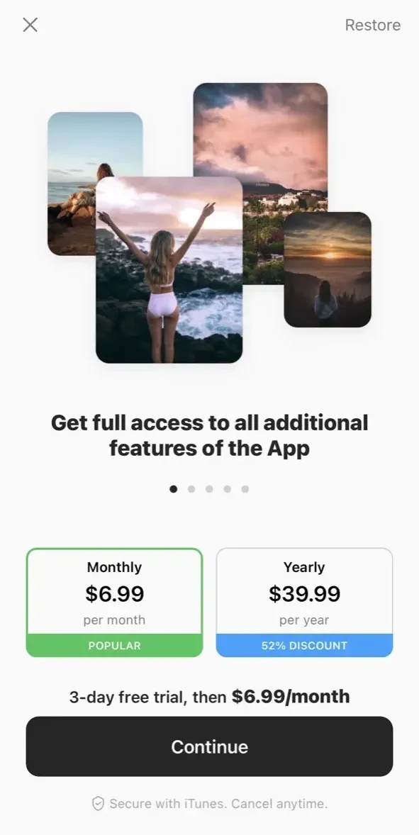 My Feed paywall screen