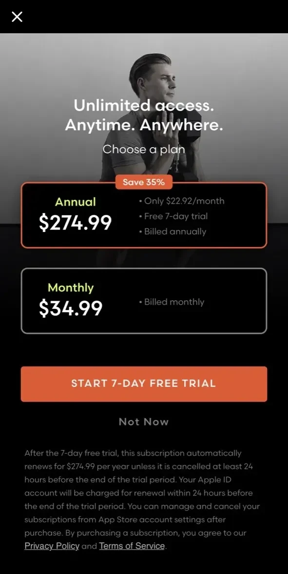 PRGRM paywall screen