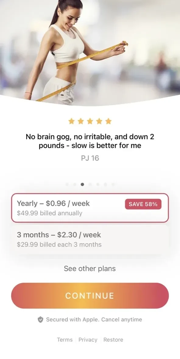 Prime paywall screen