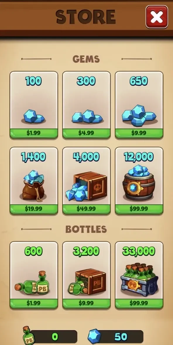 Prize Blast paywall screen