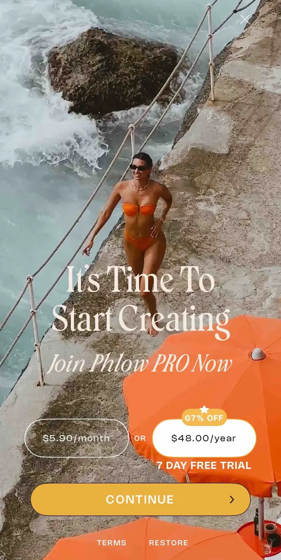 Pro Camera paywall screen