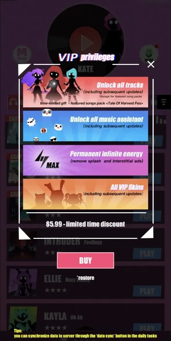 Project paywall screen