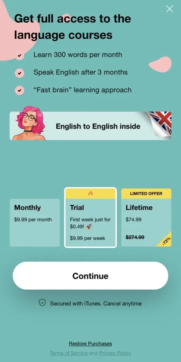 Promova paywall screen