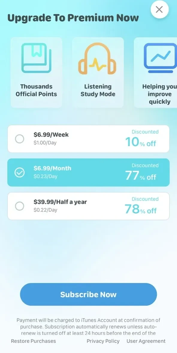 PTCB paywall screen