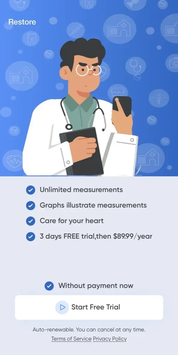 Pulse Monitor Instant HR Check paywall screen
