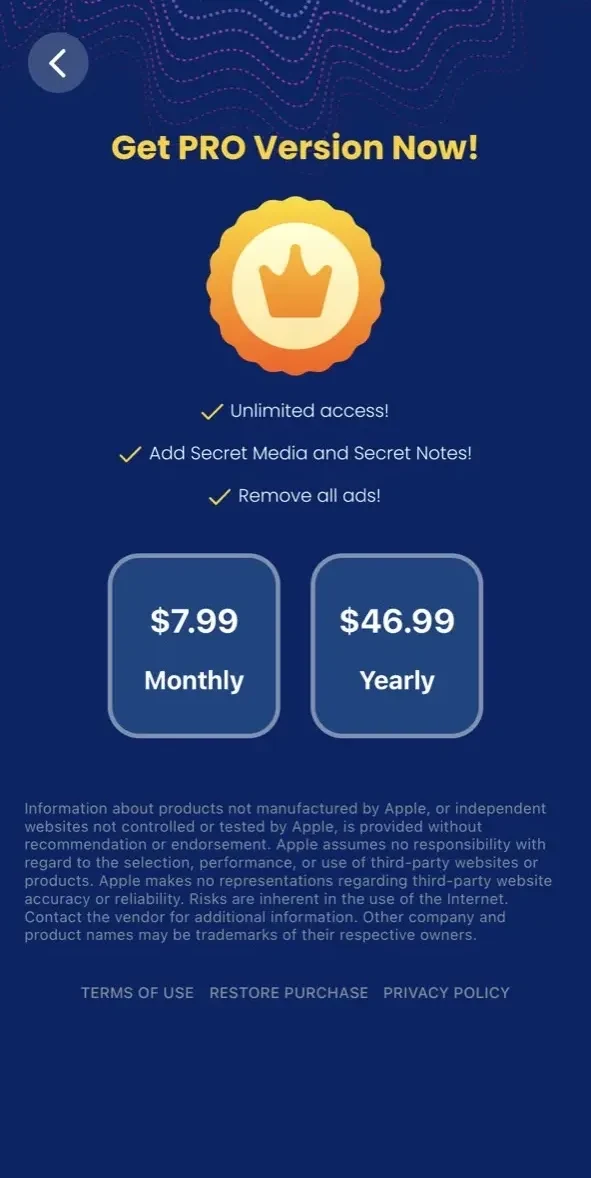 PurеSеcurе paywall screen
