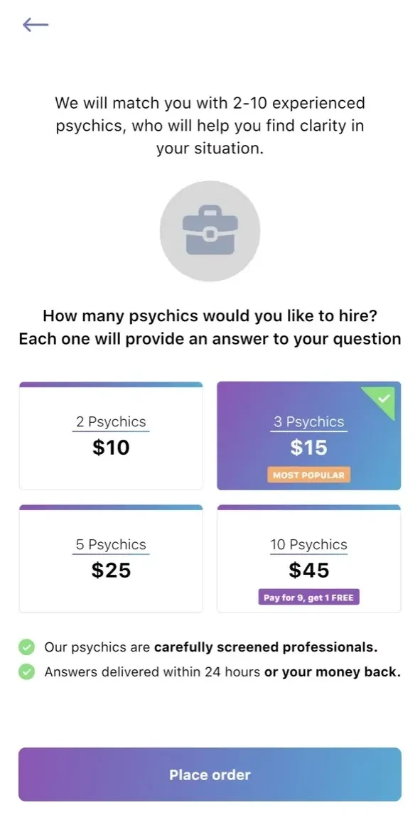 Purple Tides paywall screen