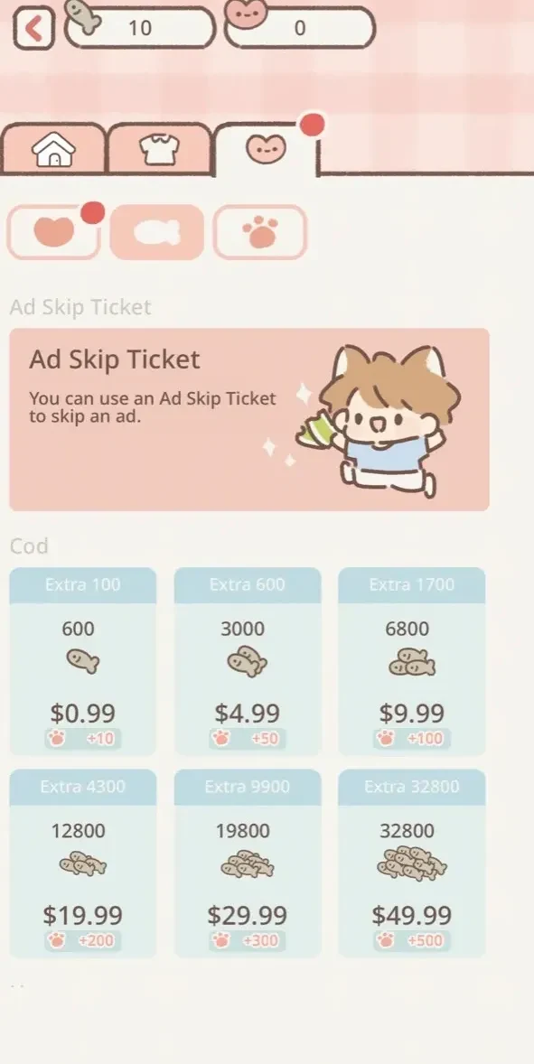 Purrfect Tale paywall screen