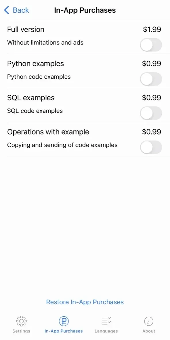 Python Recipes paywall screen