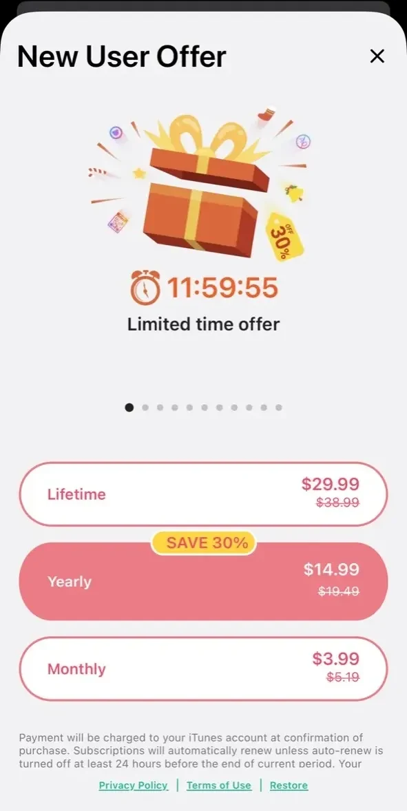 QR-Code Generator paywall screen