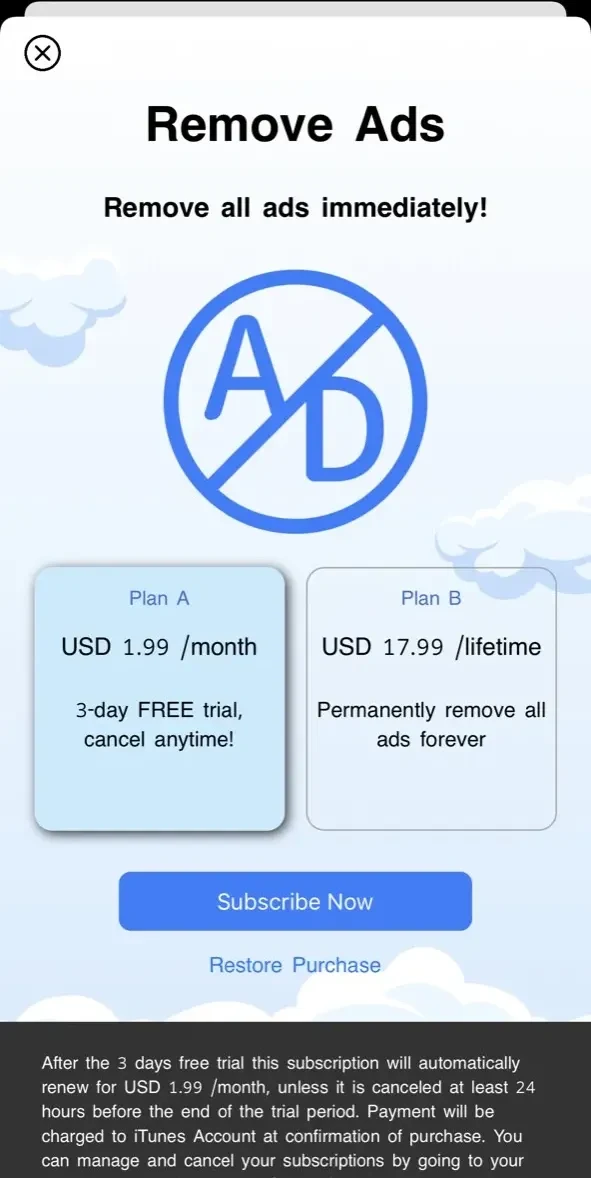 QR Code Reader/QR Scanner App paywall screen