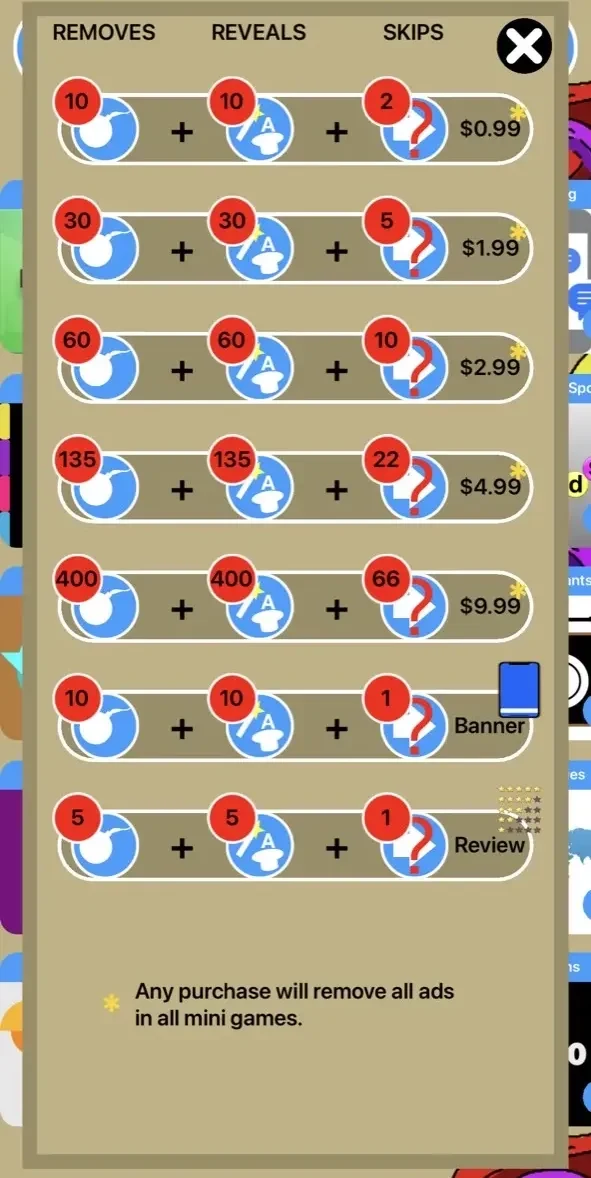 Quiz Games No Ads paywall screen