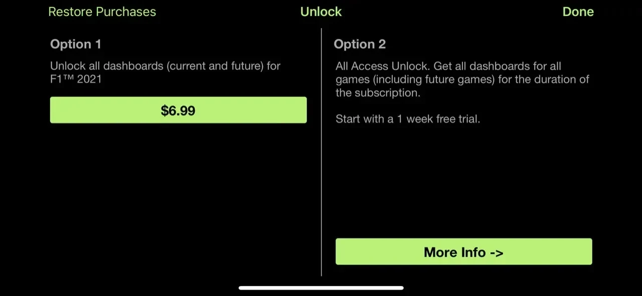 Race Dash paywall screen