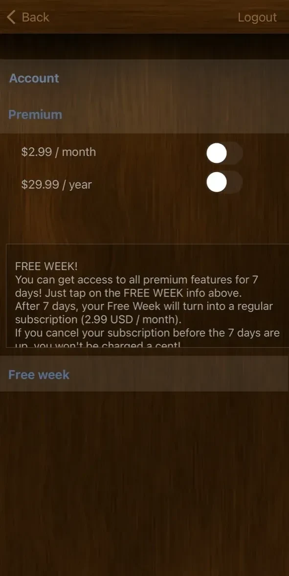 ReadMe! paywall screen