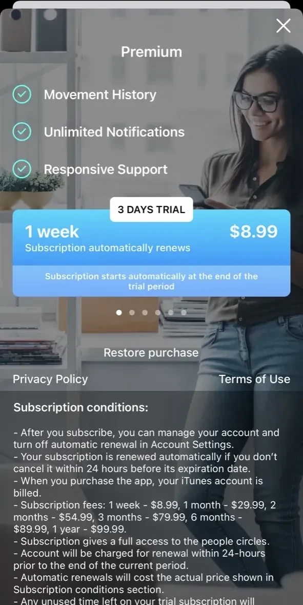 RealLoc paywall screen