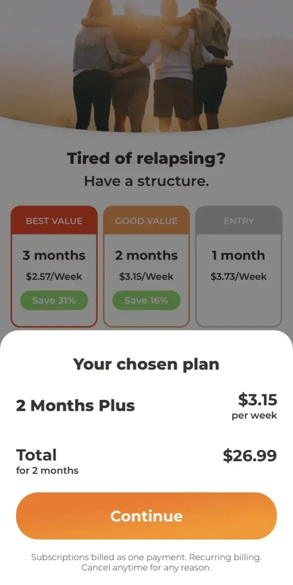 Reboot paywall screen