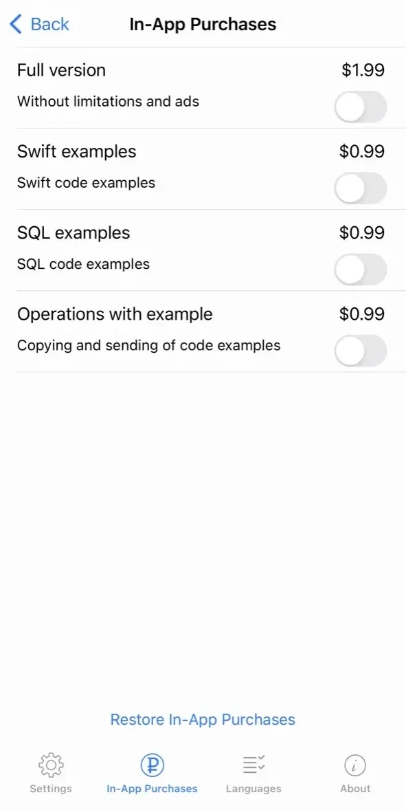 Recipes paywall screen
