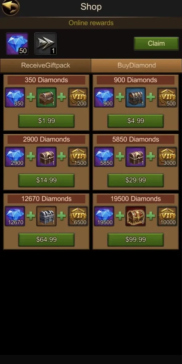 Road of Kings paywall screen