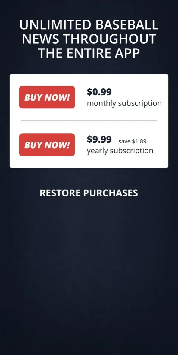 RotoWire Fantasy News Center paywall screen