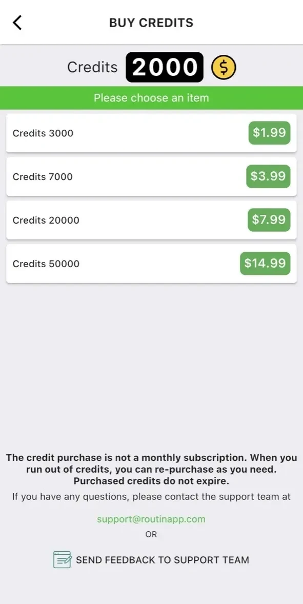 Routin Route Planner paywall screen