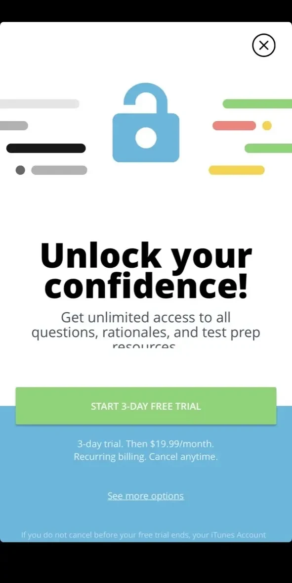 Rubin's Pathology paywall screen