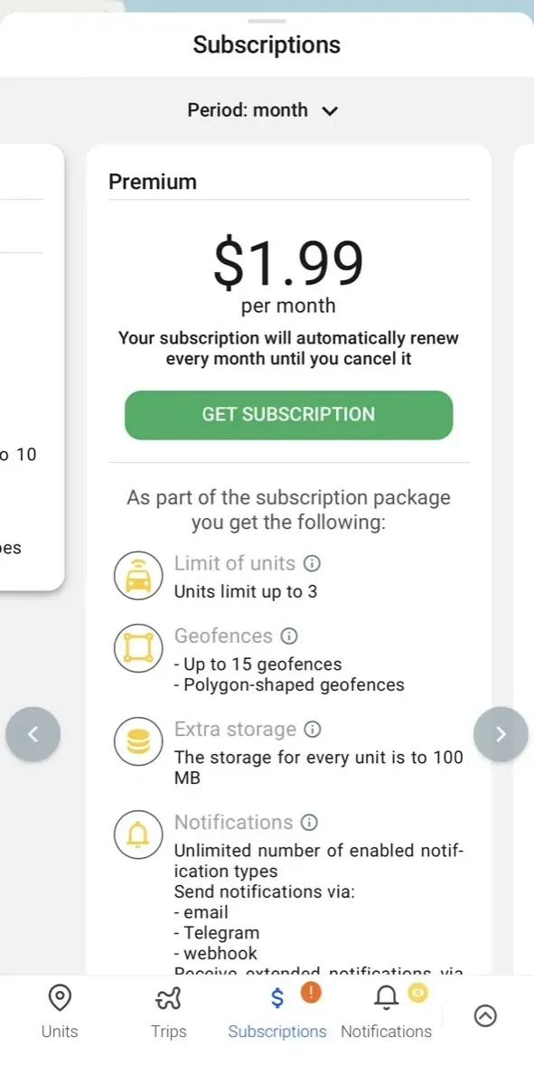 Ruhavik paywall screen