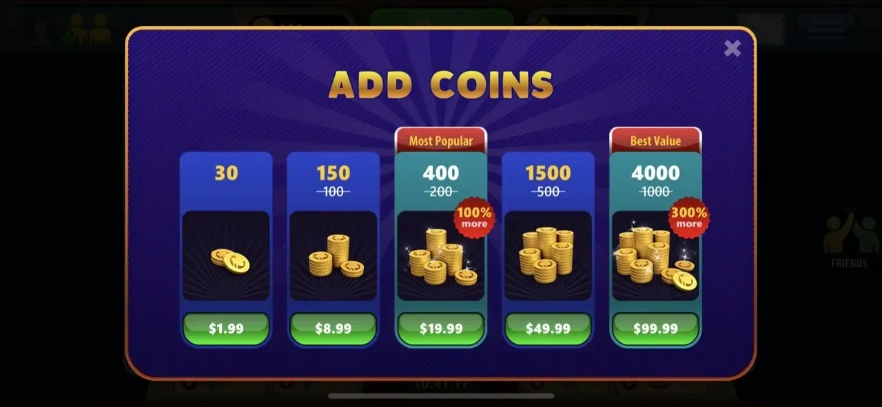 Rummy World paywall screen