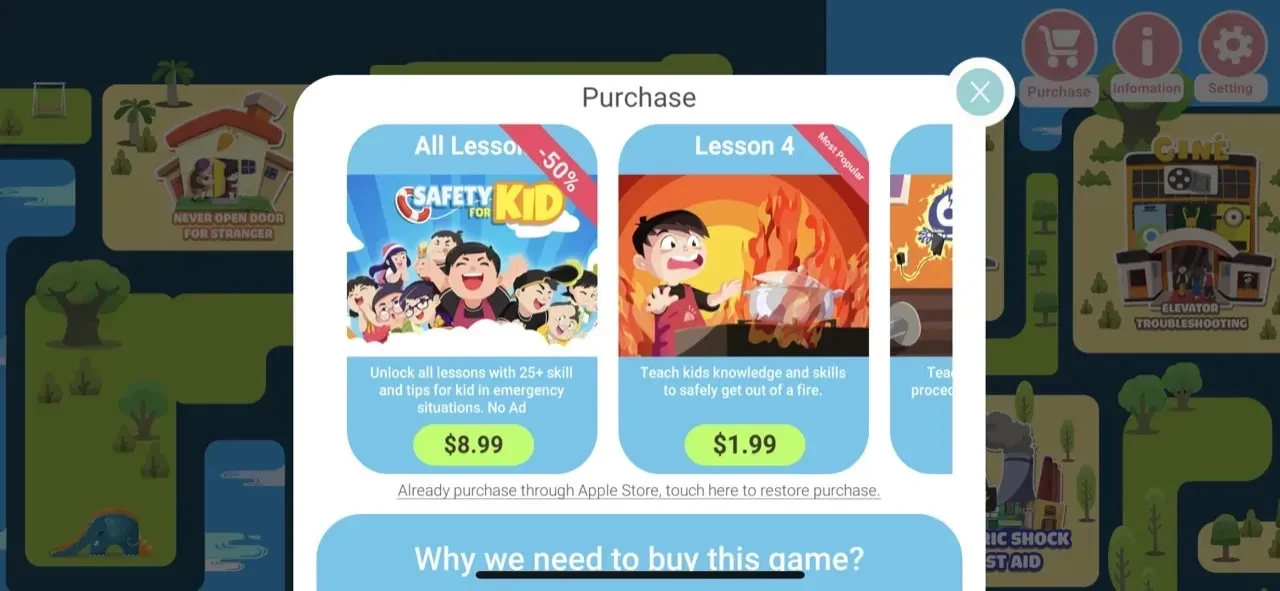 Safety paywall screen