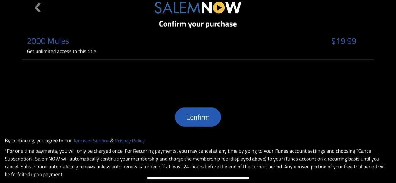 SalemNOW paywall screen