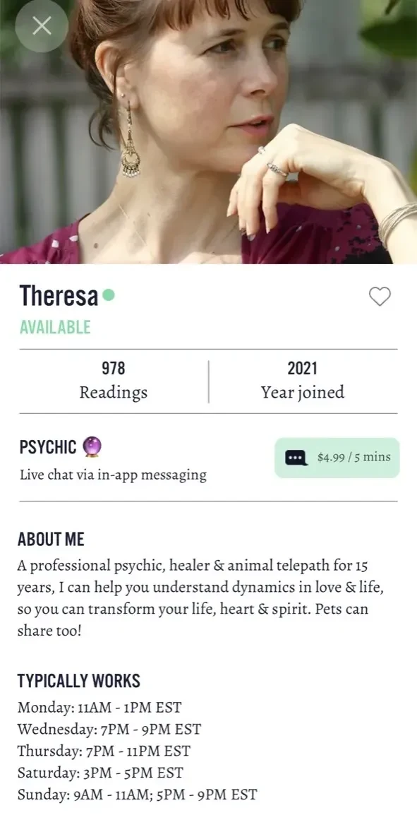 Sanctuary Psychic Reading paywall screen