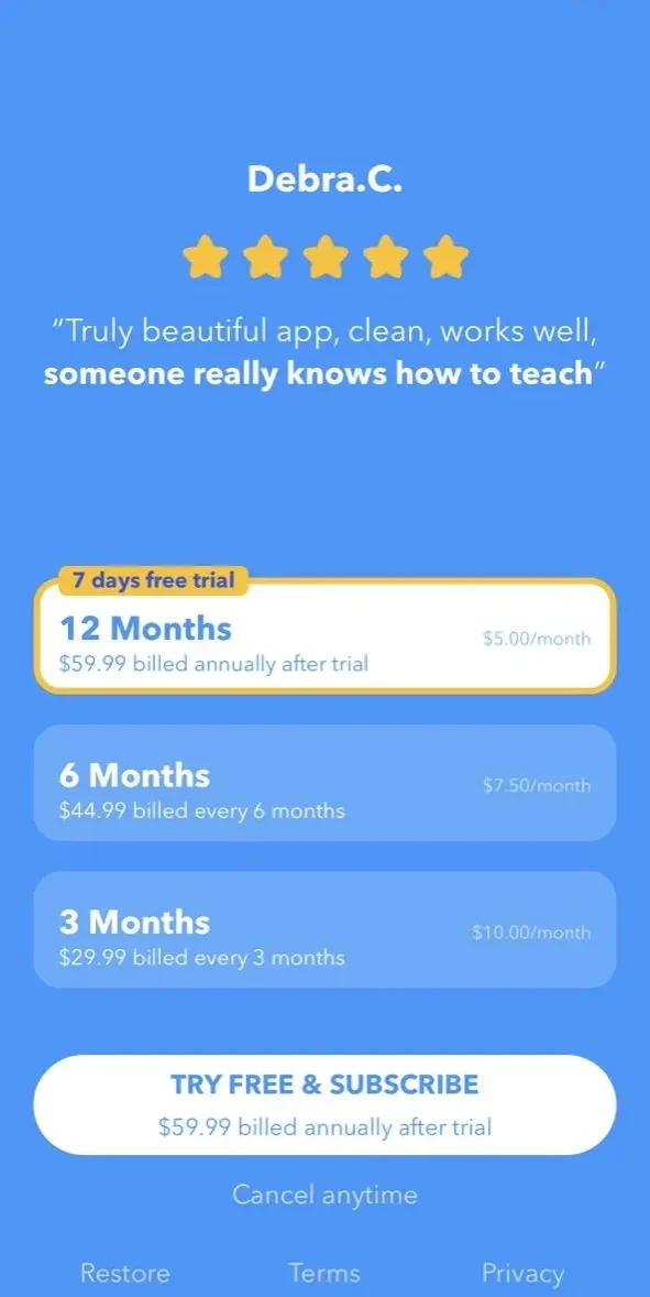 ScoreSkills paywall screen