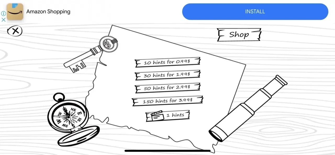 Secret Island paywall screen