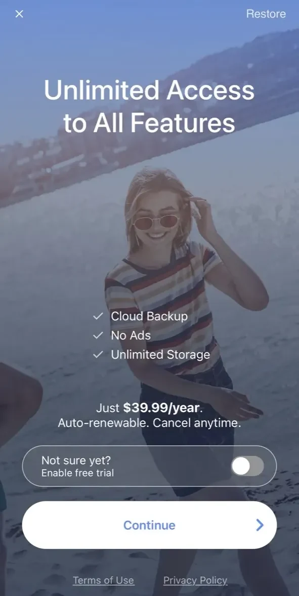 Secret Photo Album paywall screen