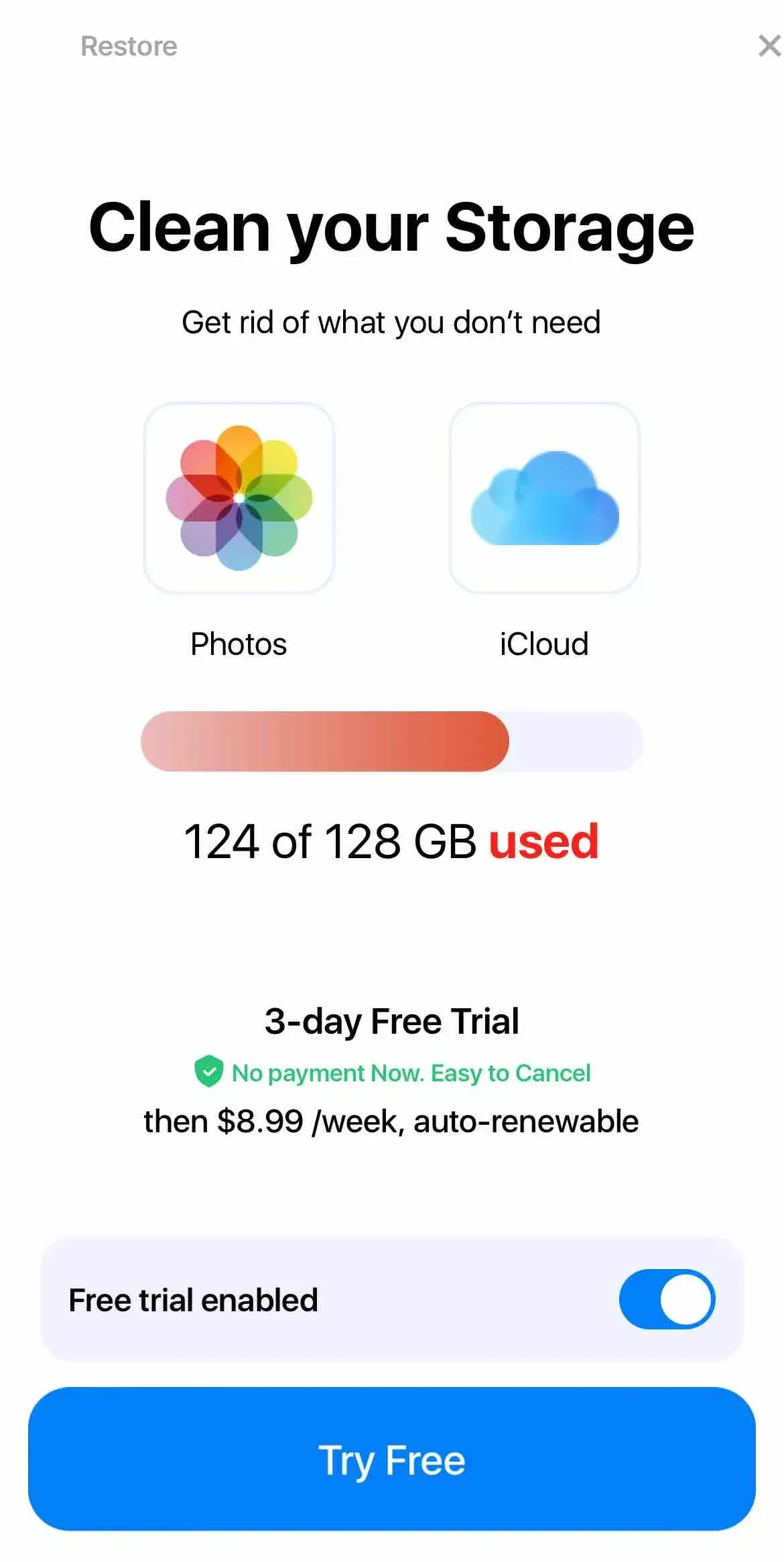 BoostUp Cleaner paywall screen