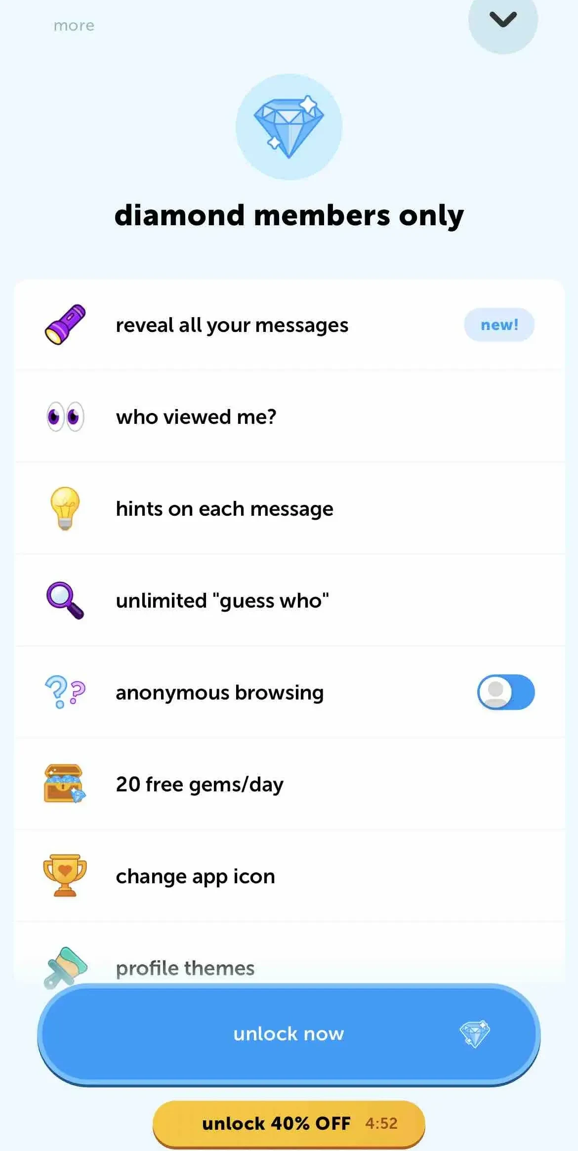 sendit paywall screen