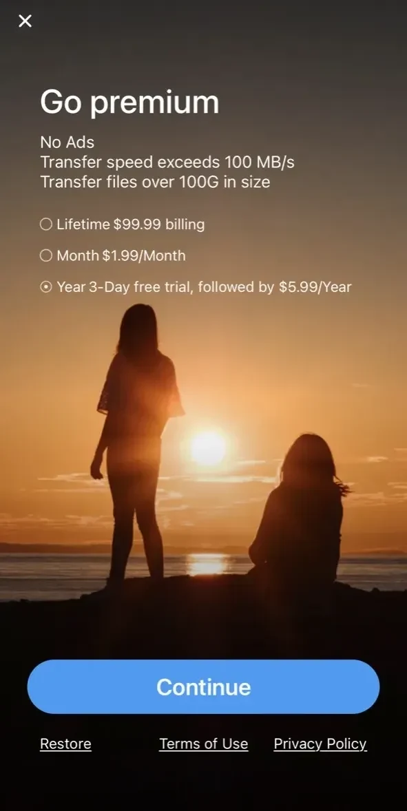 SHAREit paywall screen