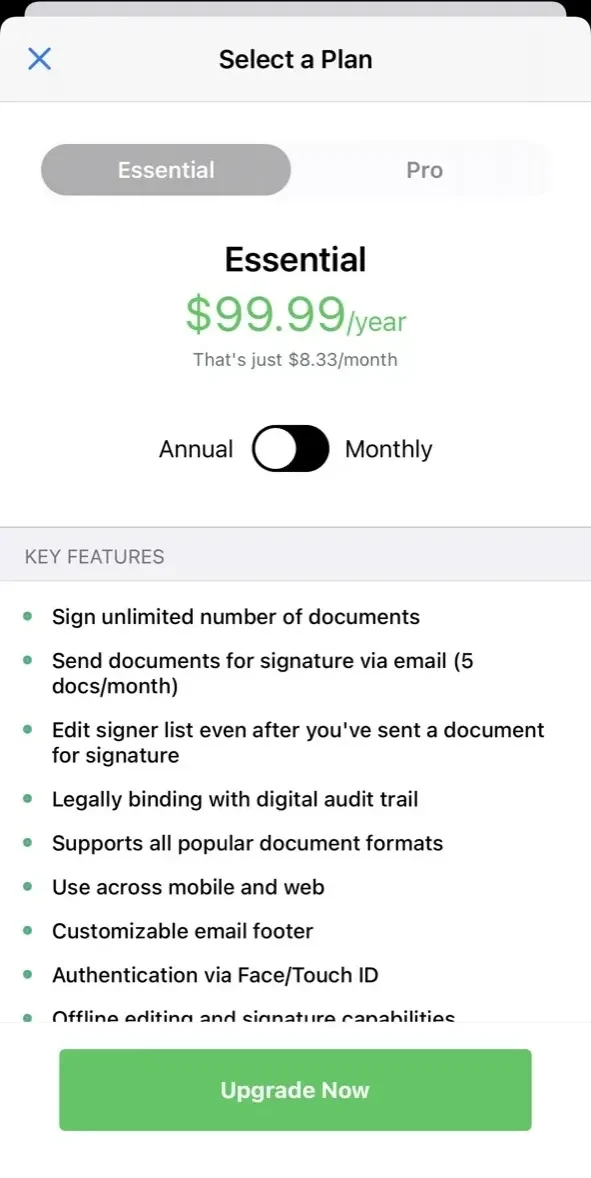 Signeasy－Sign paywall screen