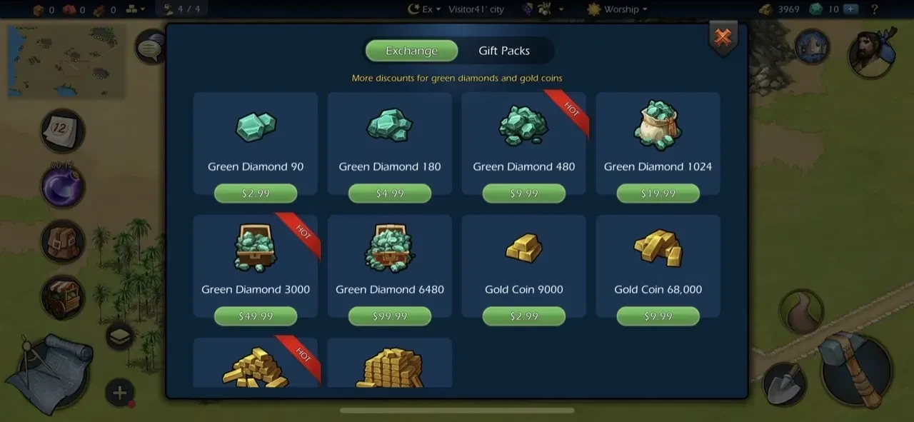 Sim Empire paywall screen