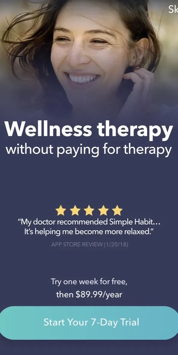 Simple Habit Sleep paywall screen