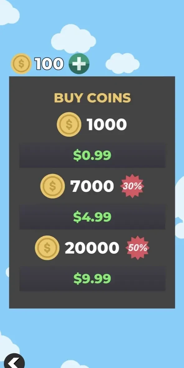 Simple Marble Race paywall screen