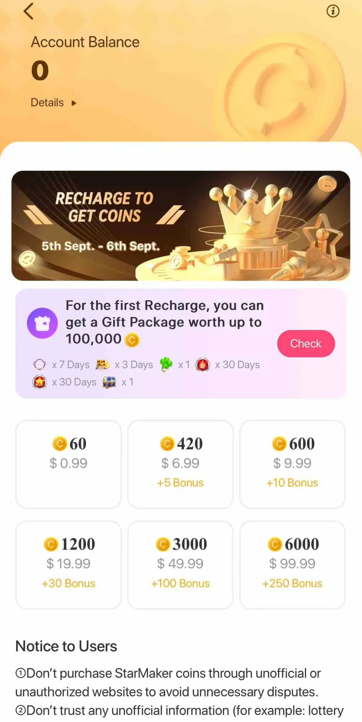 StarMaker Lite paywall screen